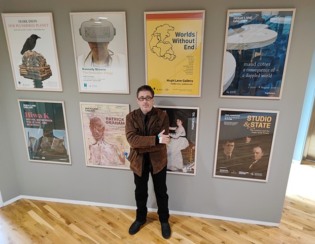 David in Front of Posters in The Hugh Lane Gallery No. 2
