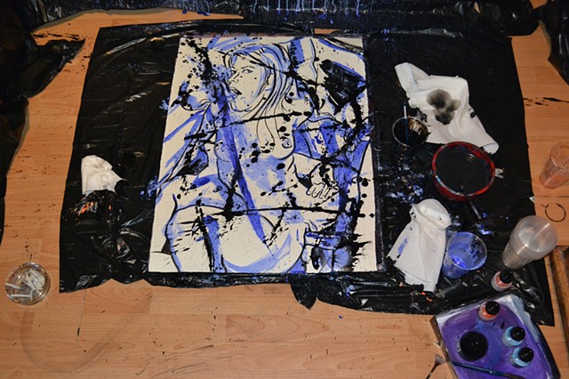 David's Acrylic Ink Drawings in Progress No. 5