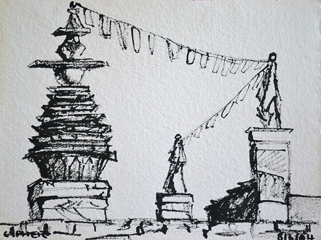 2004, Temple No. 2, indian ink, david murphy, ireland, dublin