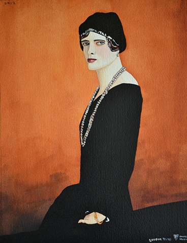 Vogue Model No. 1, 1920's, watercolour, David Murphy