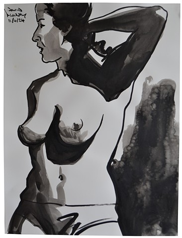 female torso, nude, woman, topless, breasts, naked, drawing