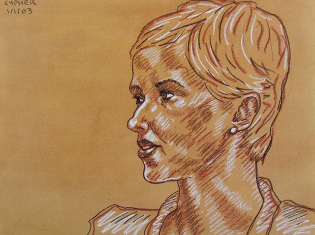 Woman's Head In Profile, 2002, david brendan murphy, cypher, the panic artist