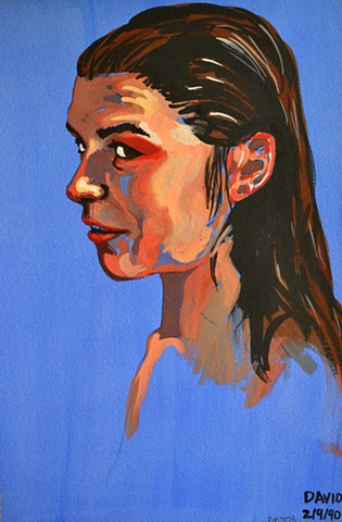 Woman's Head In Blue, 1990, david brendan murphy, cypher, the panic artist