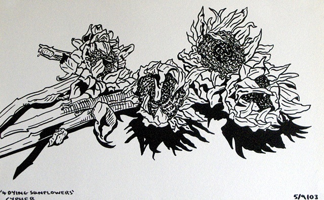 Dying Sunflowers, 2003, david brendan murphy, cypher, the panic artist