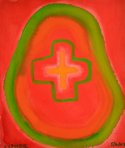 Sacred Heart, abstract, watercolour, david murphy, irish painter, 