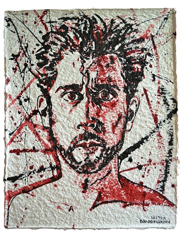 Self-Portrait Bust, david brendan murphy, cypher, the panic artist, abstarct, expressionist, neo-expressionist