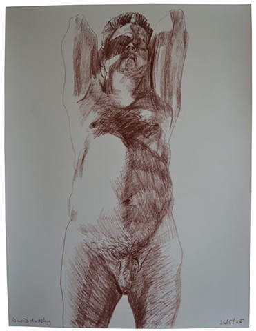Nude Self-Portrait with Hands Behind Back