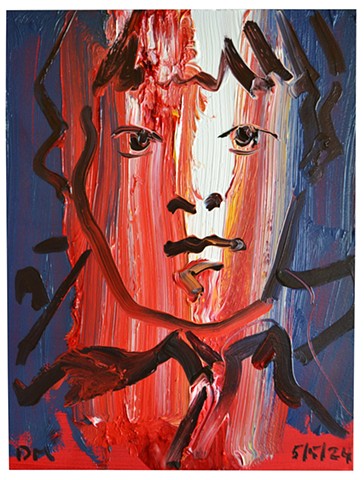 Portrait of The Artist as a Lonely Boy No. 2, self-portrait, oil, 
