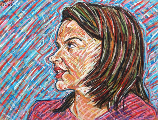 Woman Head in Profile, 2003, david brendan murphy, cypher, the panic artist