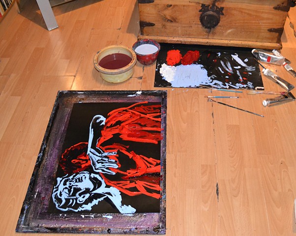 David's Acrylic Porno Paintings in Progress No. 10