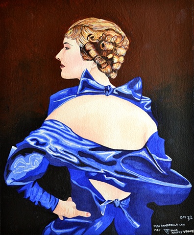 Miss Anabelle Lee, watercolour, 1920's, Vogue