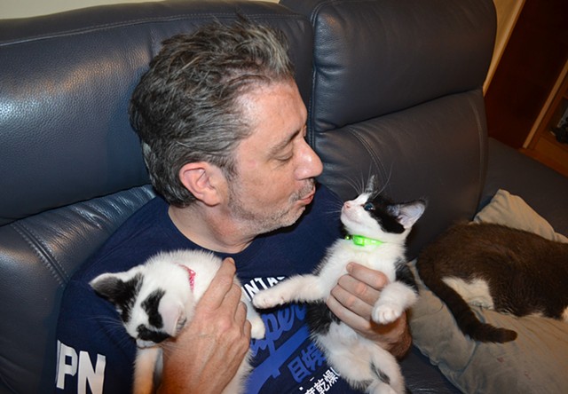David Cuddling His Kittens No. 8