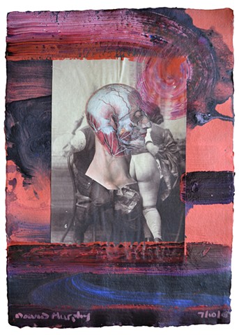 Between Heaven and Hell No. 10, collage, painting, porn, erotica, neo-expressionism, david murphy