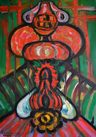 The Black Flower, David Murphy, expressionism, surrealism, Art Brut
