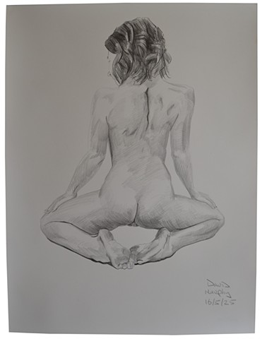 Crouching Female Nude From Rear