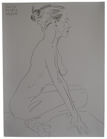 Kneeling Woman in Profile