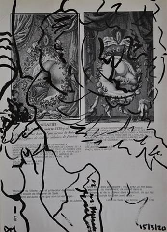 De Sade's Fantasy World No. 3, drawing, erotic, david murphy, sex, porn