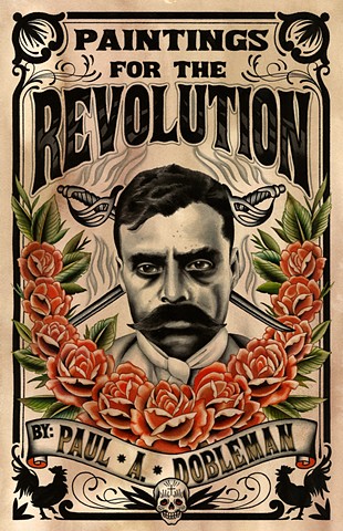 Tattoo Art Poster, Zapata Portrait