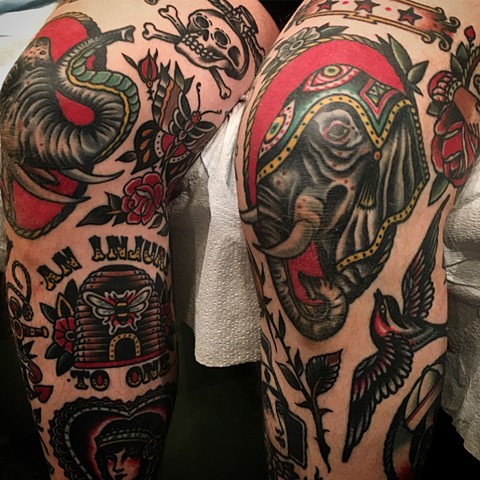 Traditional Tattoos, Tattooed Legs