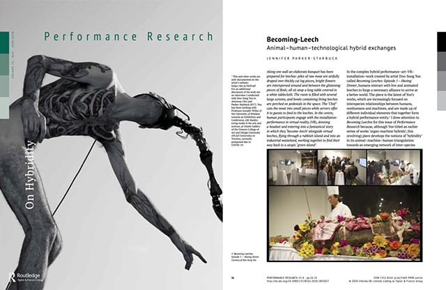 Becoming-Leech: Animal–human–technological hybrid exchanges, Journal of the Performing Arts, Volume 25, Issue 4, 2020