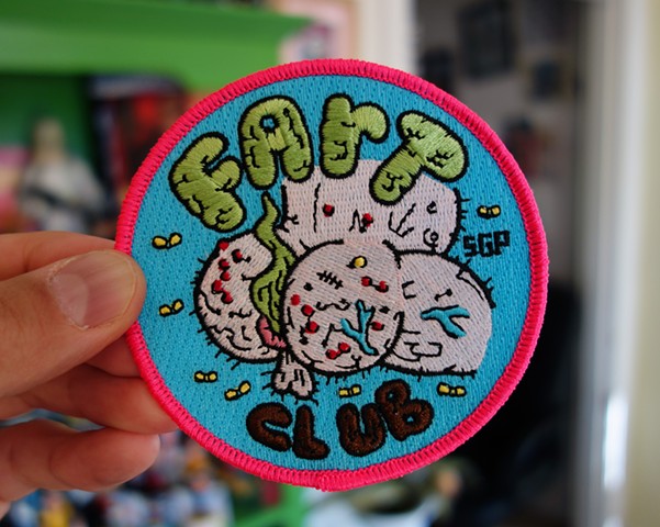 fart club iron on patch
