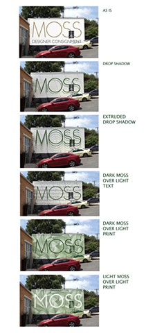 Moss Sign Design Iterations