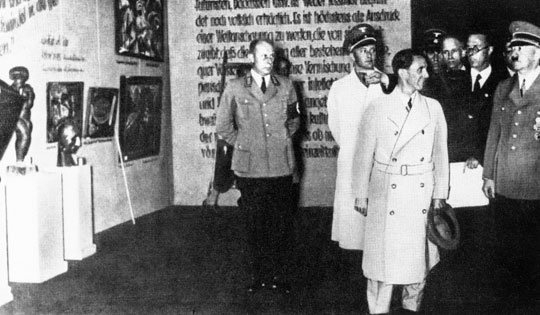 Hitler at the Degenerate Art Show