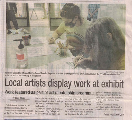 My Art Mentorship Program was on the front page!