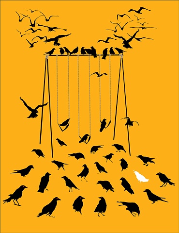 GAMA-GO T-Shirt Design: Crow Swings