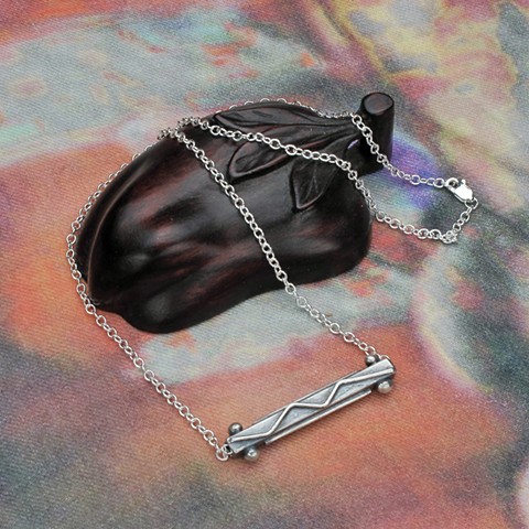 embellished bar on chain #123