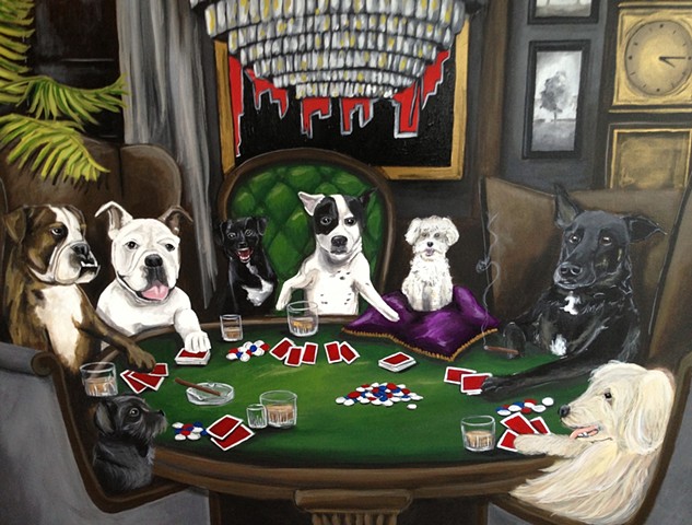 Dogs playing poker, poker, dogs, poker dogs, vintage poker