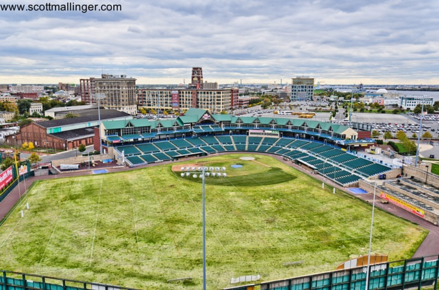 View of Campbell's Field minor league park in Camden, NJ 