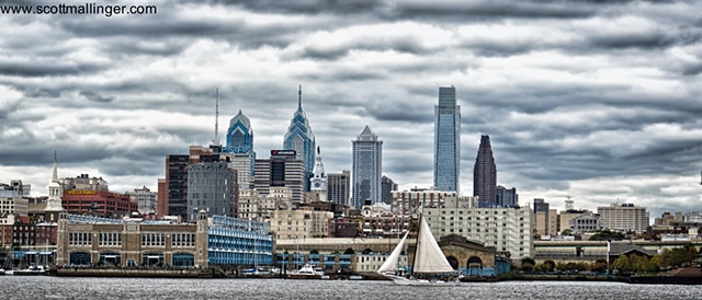 View of Philadelphia waterfront, taken from Camden, NJ