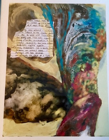 shells and collaged notes by me