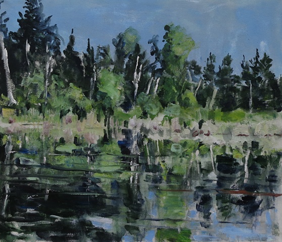 painting of Emma Lake