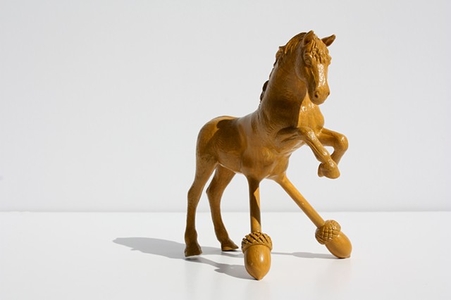 Sculpture of Taxidermy horse by Karley Feaver