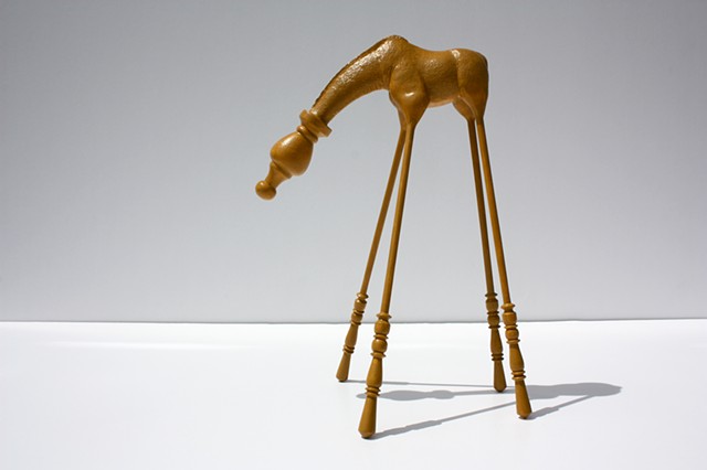 Sculpture of Taxidermy Giraffe by Karley Feaver