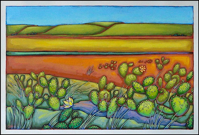 "Prickly Pear and Buffalo Grass"