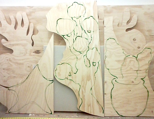 Drafting on the Wood in Studio