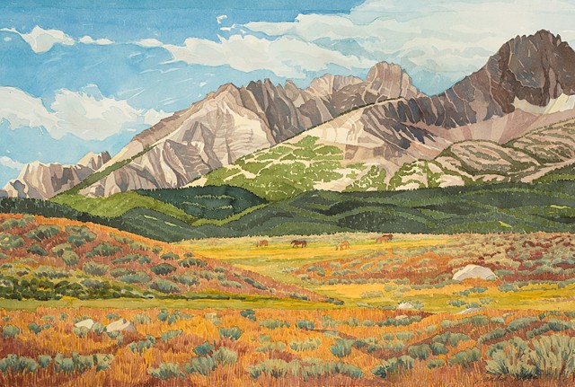 Sawtooth Mountains in the Summer, south of Stanley