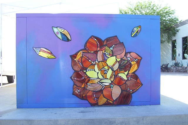sue betanzos, public art, mosaic, Tucson public art, Arizona public art, mosaic plant, mosaic public art in tucson, arizona