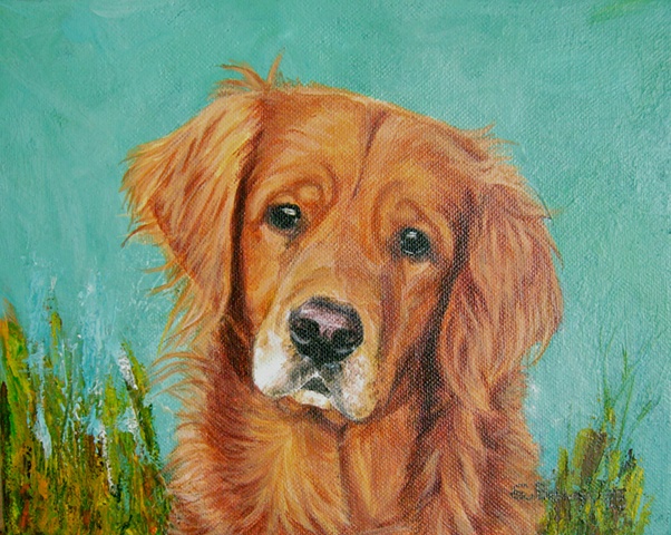 sue betanzos, dog painting, Golden Retriever painting, pet, sporting dog, animal, retriever, pet portrait, 