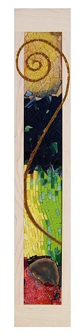 Glass mosaic, contemporary glass mosaic, Sue Betanzos, Tucson artist, Arizona mosaic, mosaics, home decor, mosaic decor, abstract nature