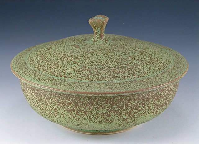 Copper Spot Lidded Bowl