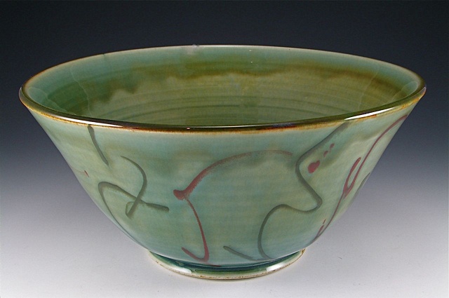 Celadon Bowl with Slip Decoration