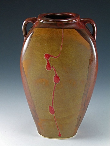 Red Brown & Tan Vase