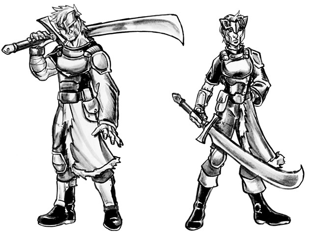 Fighter Class - Male and Female