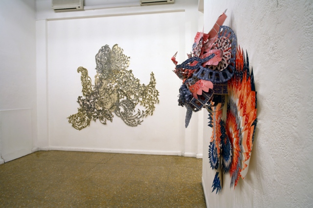 Installation View of Octopus Words and Paper Tiger