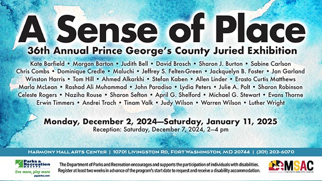 A Sense of Place: 36th Annual Prince George's County Juried Exibition