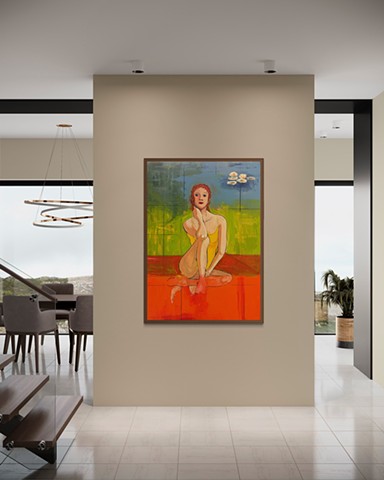 Woman Near a Pond